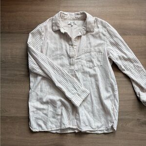 Madewell Striped Flannel Popover